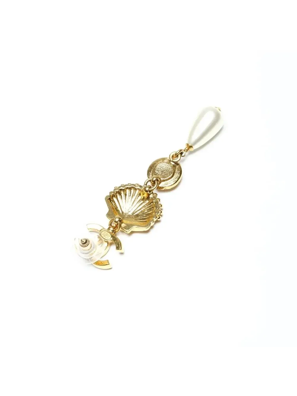 Chanel Earrings Pearl Gold-Tone Metal #246953C10B